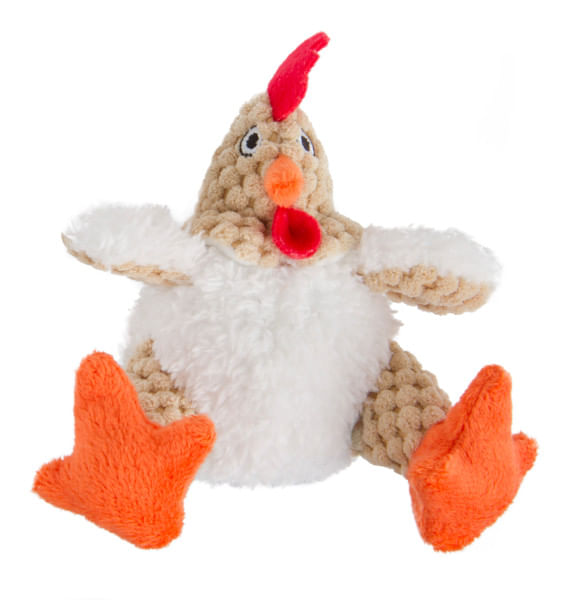 Fat White Rooster Dog Toy - Small  