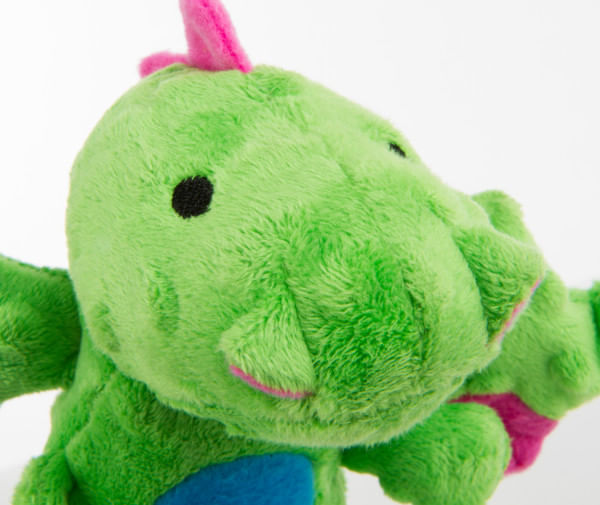 Skinny Green Dragon Dog Toy, Large -   