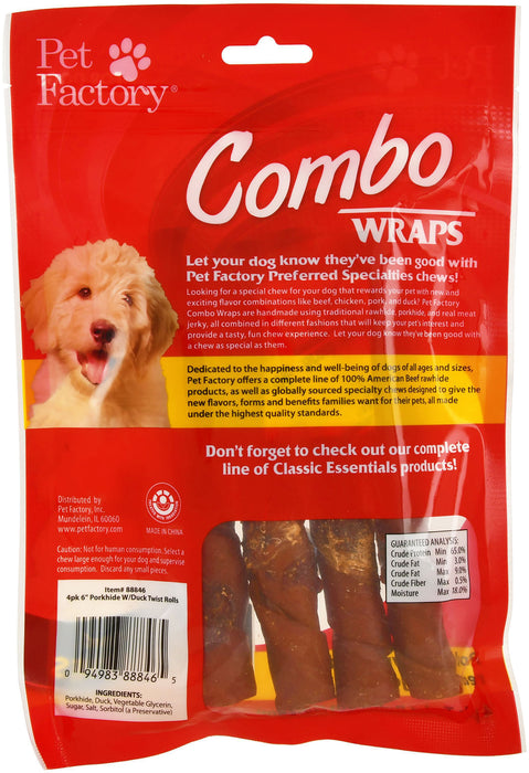 Porkhide w/Duck Combo Wrap Dog Chews - 7 pack  