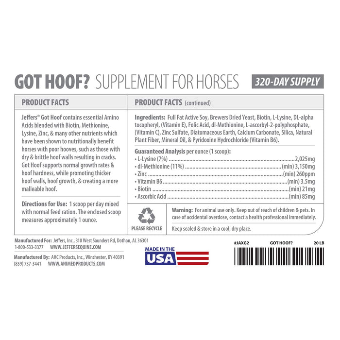 Jeffers Got Hoof? Concentrated Equine Hoof Supplement