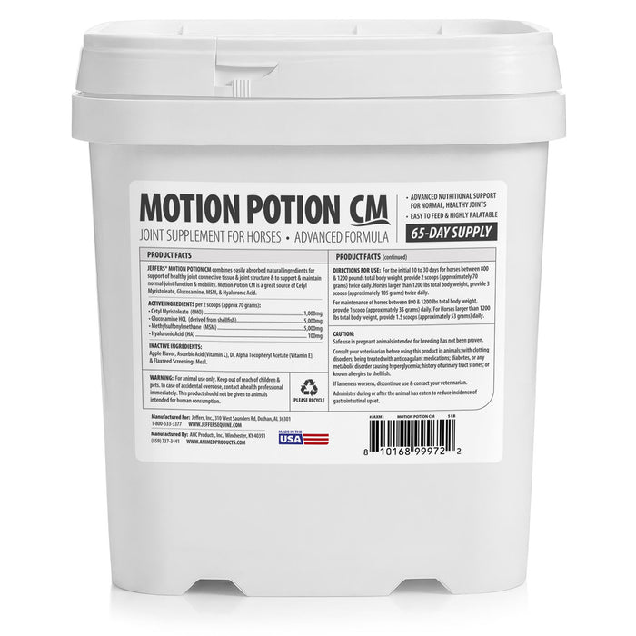 Jeffers Motion Potion CM Advanced Joint Formula Powder Supplement for Horses