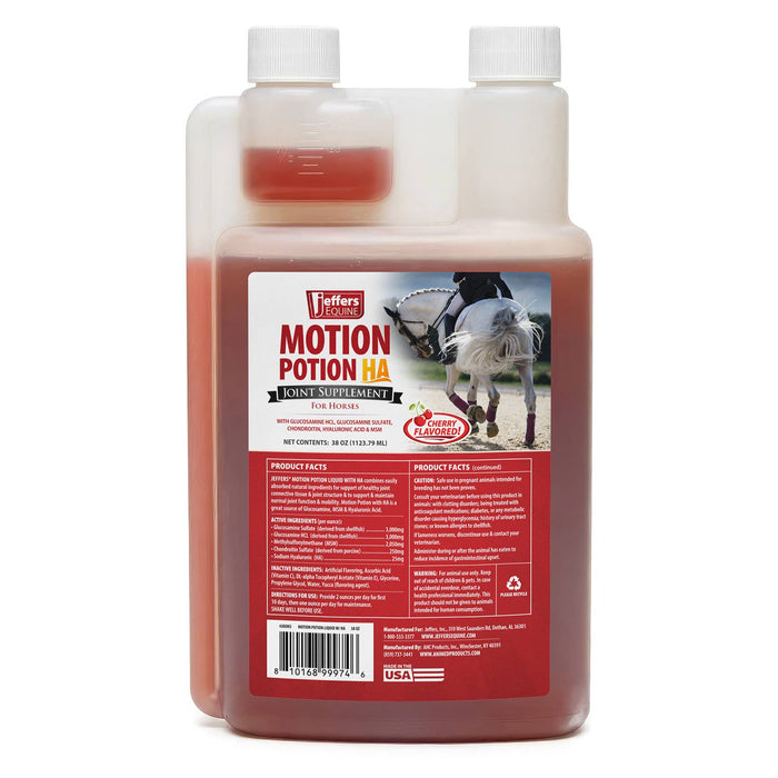 Suplemento líquido para articulaciones equinas con HA Jeffers™ Motion Potion