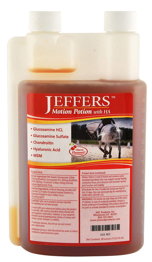 Jeffers™ Motion Potion Equine Joint Supplement Liquid with HA - 28 to 38 servings / 38 oz  