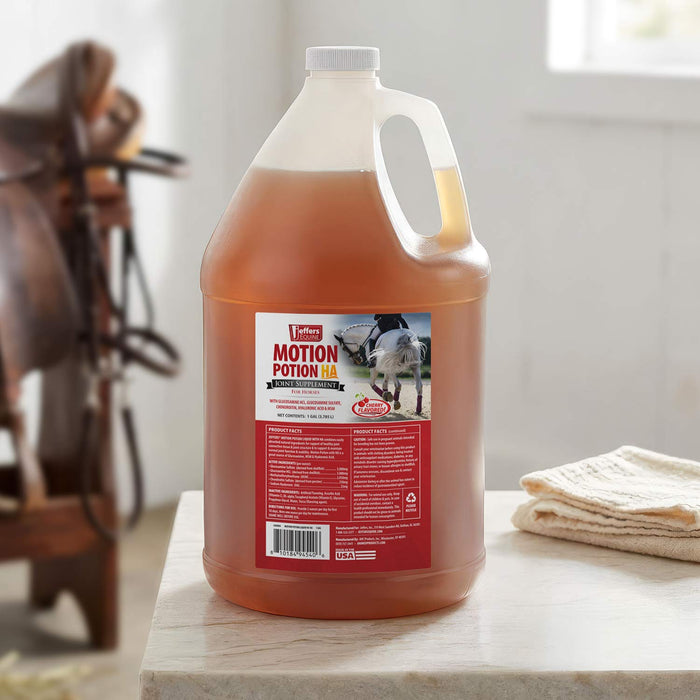 Suplemento líquido para articulaciones equinas con HA Jeffers™ Motion Potion