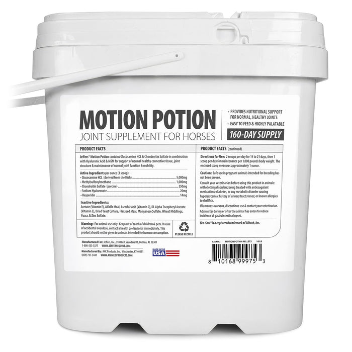 Suplemento para articulaciones en pellets Jeffers Motion Potion para caballos