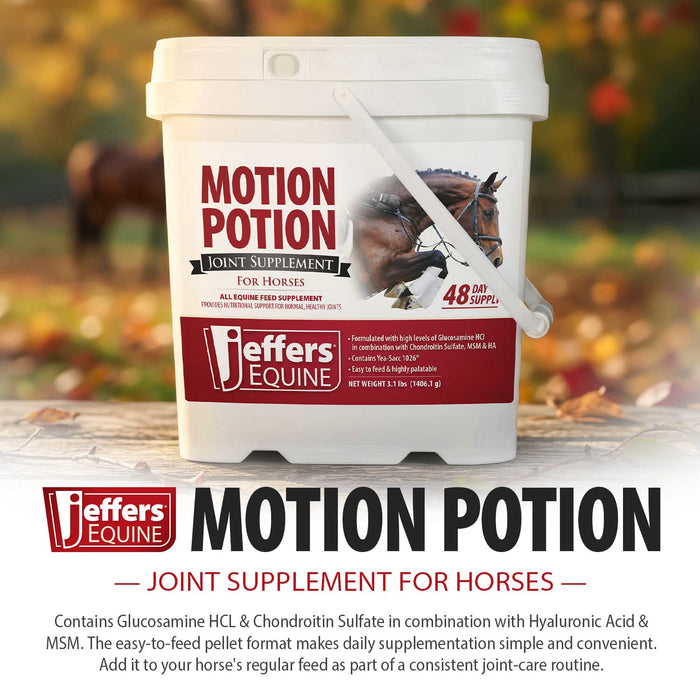 Suplemento para articulaciones en pellets Jeffers Motion Potion para caballos