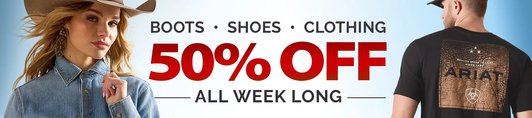 Save 50% off All Apparel