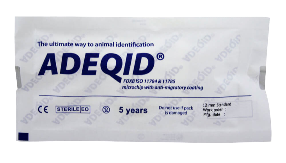 ADEQID Animal Microchip - ADEQID Animal Microchip, Std, 12 mm  