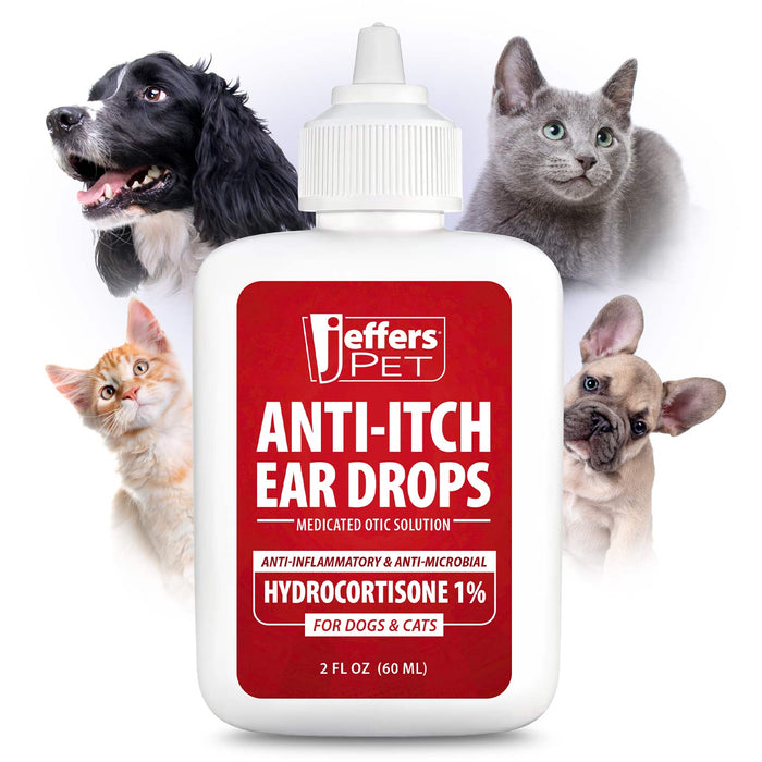 Jeffers Pet Ear Care Bundle, Ear Cleaner, Ear Drops & Ear Flush for Dogs & Cats, 3 Pack