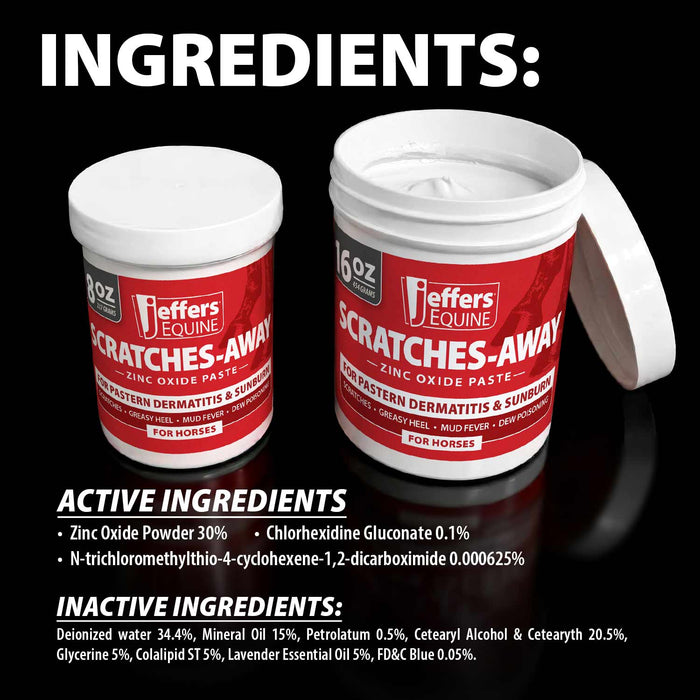 Jeffers Scratches Away Zinc Oxide Paste for Horses, Scratches, Greasy Heel & Pastern Dermatitis