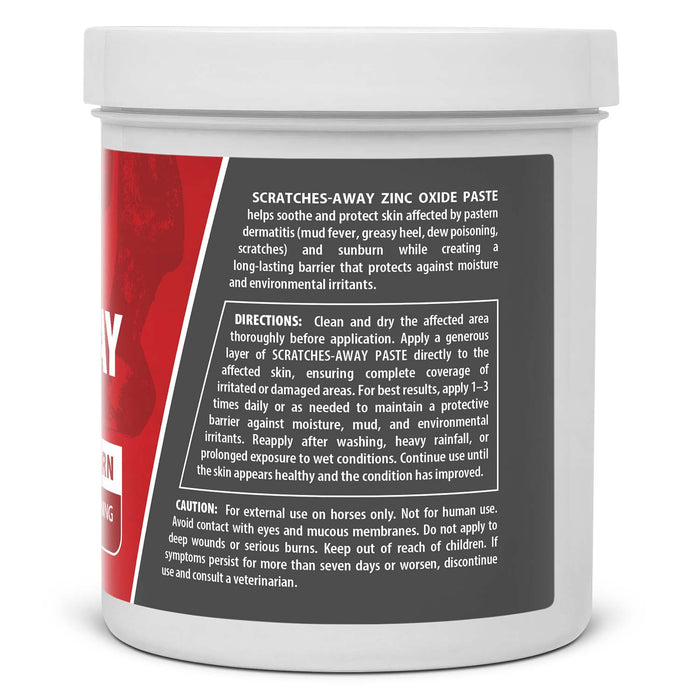 Jeffers Scratches Away Zinc Oxide Paste for Horses, Scratches, Greasy Heel & Pastern Dermatitis