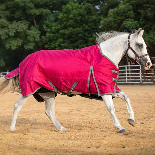 Jeffers 1680D Romper Stomper Horse Blanket,180g - Maroon/Dark Gray 84 in 