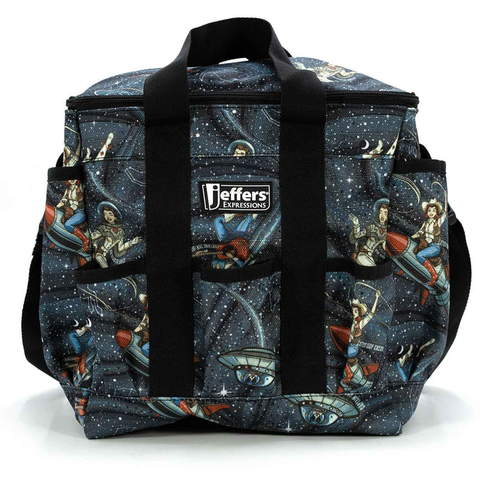 Jeffers Expression Deluxe Horse Grooming Bag with Adjustable Strap - JEFDCD - PreSale Cosmic Cowgirl - 11.5"L x 10.5"W x 8.5"D - 2