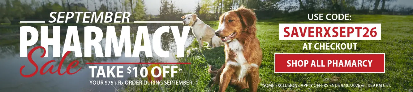 September pharmacy sale - Save $10 on RX orders over $75 - some exclusions apply