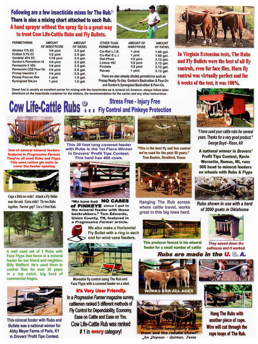 Laminated Cattle Rub Recipe Card -   