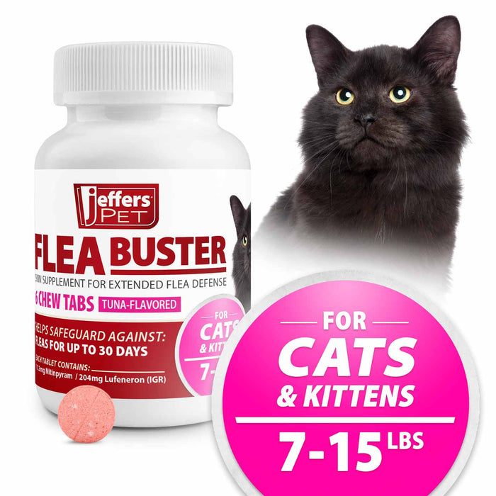 Jeffers Flea Buster Cat Monthly Oral Flea Supplement