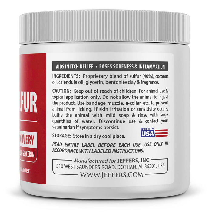 Jeffers Super-Sulfur Skin & Wound Healing Paste for Pets, Horses, & Livestock