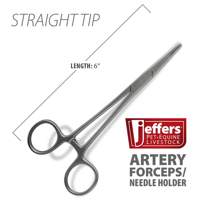 Artery Forceps/Needle Holder - Artery Forceps/Needle Holder, Straight 6"  