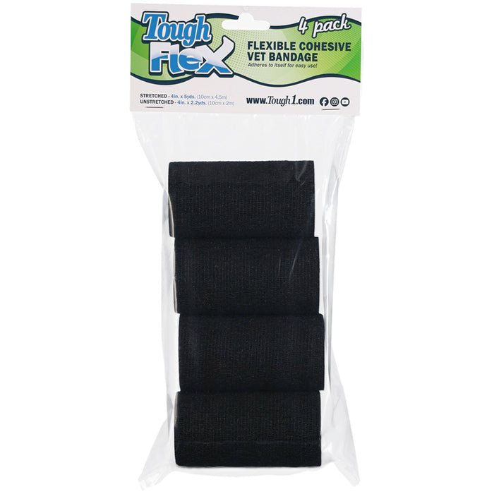 4-Pack Tough Flex Bandages Color Black