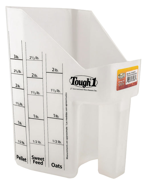 Tough-1 Clear Feed Scoop with Measurements -   