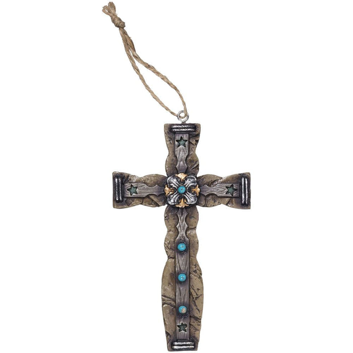 Cross Concho w/ Turquoise Ornament -   