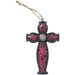 Pink Paisley Cross Ornament -   