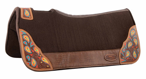 Tough1 Hand Painted Paisley Contoured Felt Saddle Pad -   