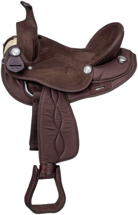 King Series Suede Seat Synthetic Trail Saddle - 16 in  