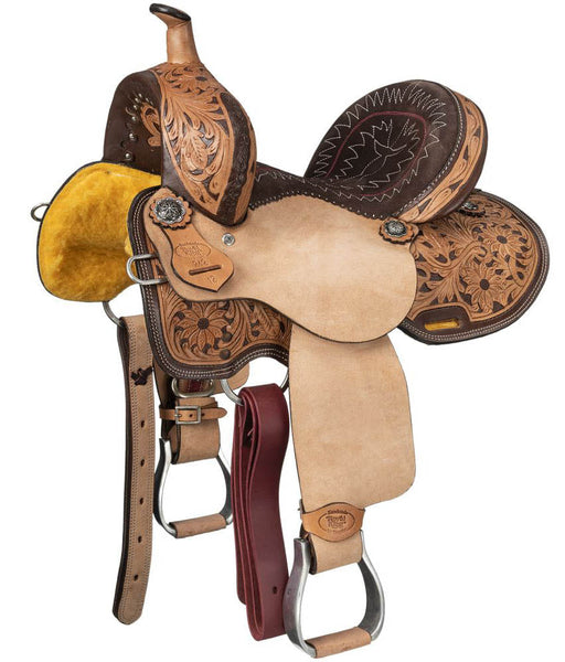 Royal King Light Oil Youth Hawley Barrel Saddle Package - Brown  