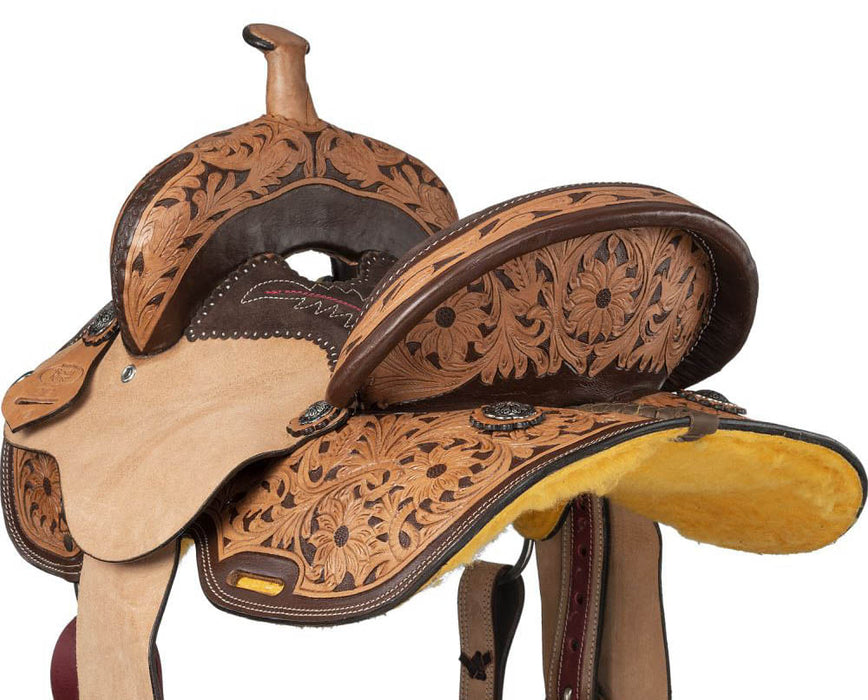 Royal King Light Oil Youth Hawley Barrel Saddle Package - Brown  