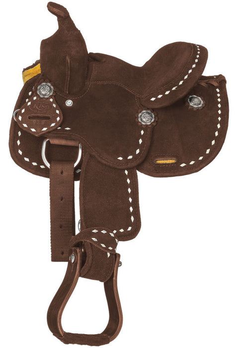 King Series Mini Stratford Suede Barrel Saddle - Brown  