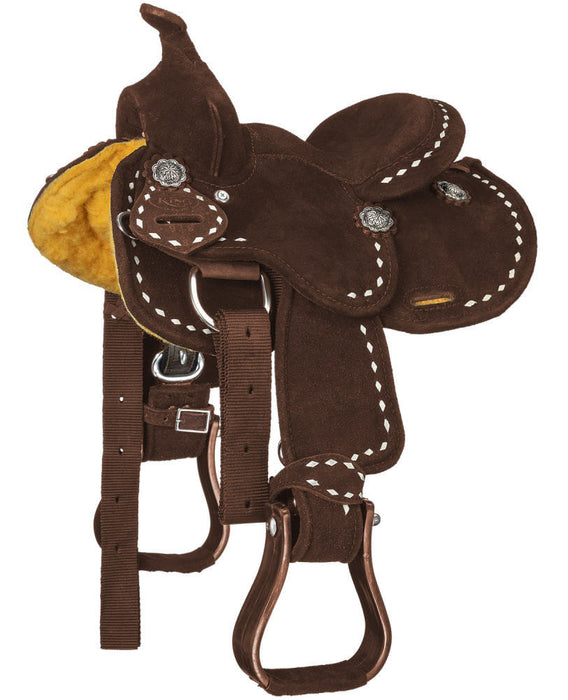 King Series Mini Stratford Suede Barrel Saddle - Brown  