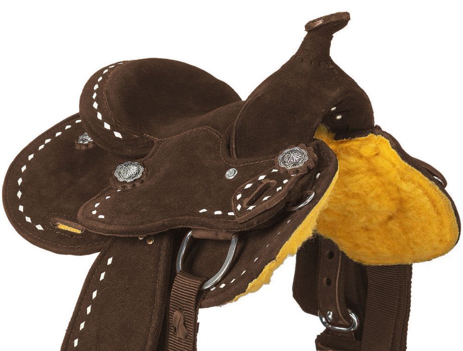 King Series Mini Stratford Suede Barrel Saddle - Brown  