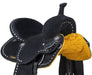 King Series Youth Stratford Suede Barrel Saddle - Black 13 in 