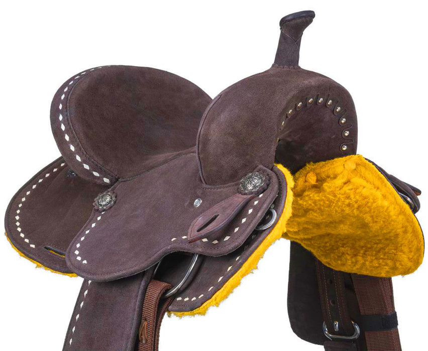 King Series Youth Stratford Suede Barrel Saddle - Brown 13 in 