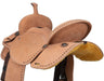 King Series Youth Stratford Suede Barrel Saddle - Natural 13 in 