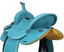 King Series Youth Stratford Suede Barrel Saddle - Turquoise 13 in 