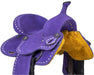 King Series Stratford Suede Barrel Saddle - Purple 17 in 