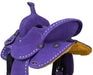 King Series Stratford Suede Barrel Saddle - Purple 17 in 