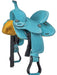 King Series Stratford Suede Barrel Saddle - Turquoise 15 in 