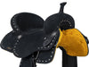 King Series Stratford Suede Barrel Saddle - Black 16 in 