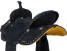 King Series Stratford Suede Barrel Saddle - Black 16 in 