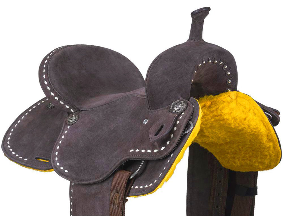 King Series Stratford Suede Barrel Saddle - Brown 16 in 