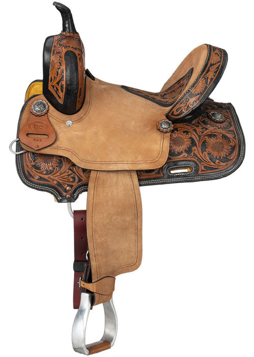 Royal King Youth Dublin Barrel Saddle - Brown 12 in 