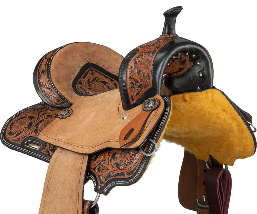 Royal King Youth Dublin Barrel Saddle - Brown 12 in 