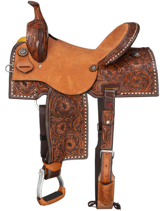 Silver Royal Youth Autry Barrel Saddle - Brown 13 in 