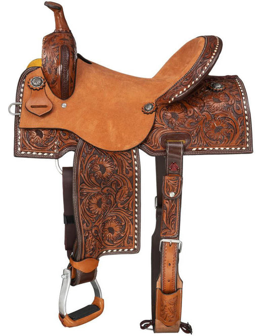 Silver Royal Autry Barrel Saddle - Brown 15 in 