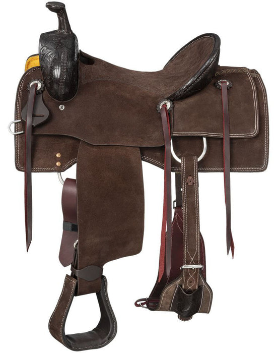 Silver Royal Youth Ranger Ranch Saddle, Brown - Brown 12 in 