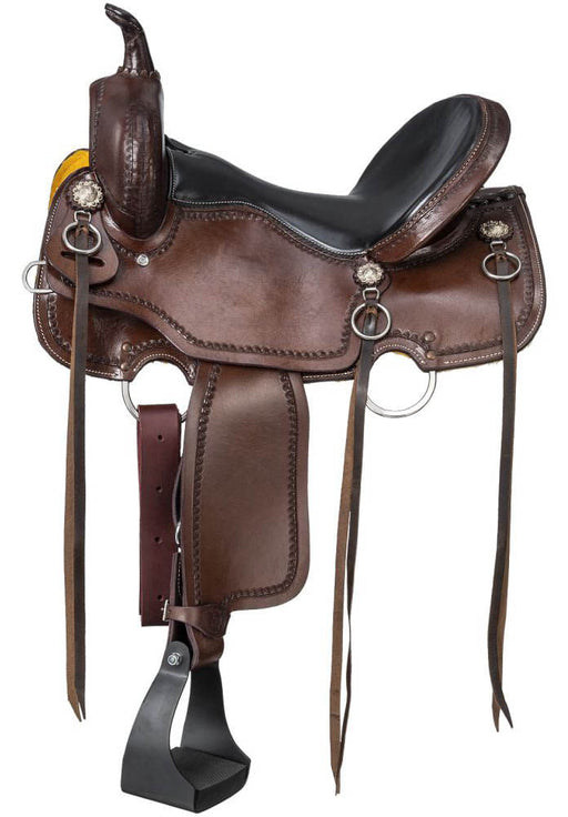 Silver Royal Durango Trail Saddle - Brown 17 in 