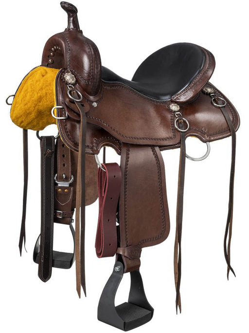 Silver Royal Durango Trail Saddle - Brown 17 in 